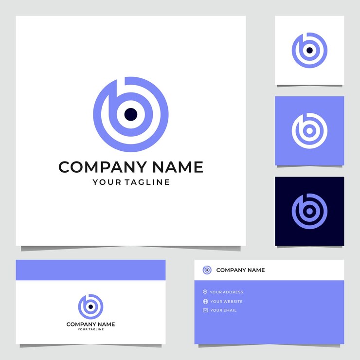 Vetor design de logotipo círculo moderno com letra b