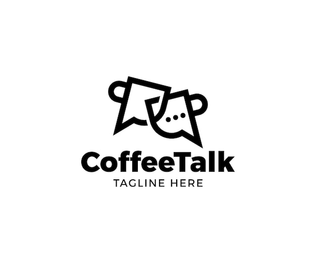 Design de logotipo Coffee Talk para o seu negócio