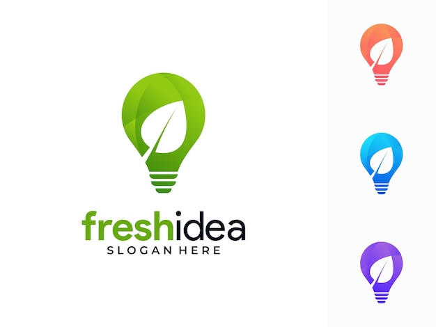 Design de logotipo colorido com ideias novas