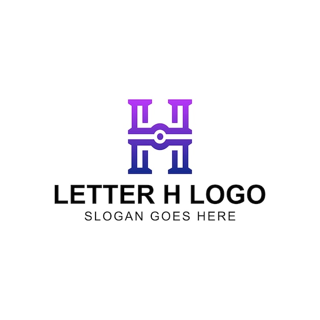 Design de logotipo com marca de letra H