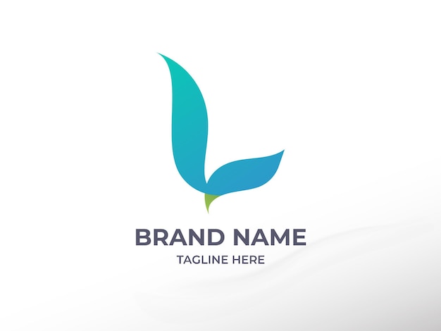 Design de logotipo comercial moderno gradiente inicial com letra l