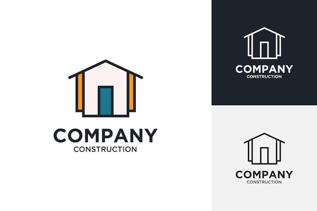 Design de logotipo corporativo colorido para imóveis