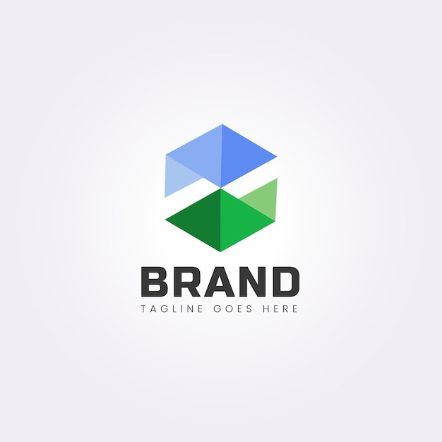 Vetor design de logotipo corporativo moderno com gradiente