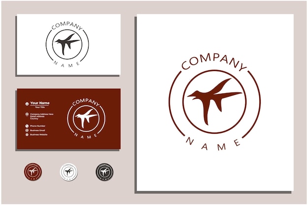Design de logotipo corporativo simples de andorinha
