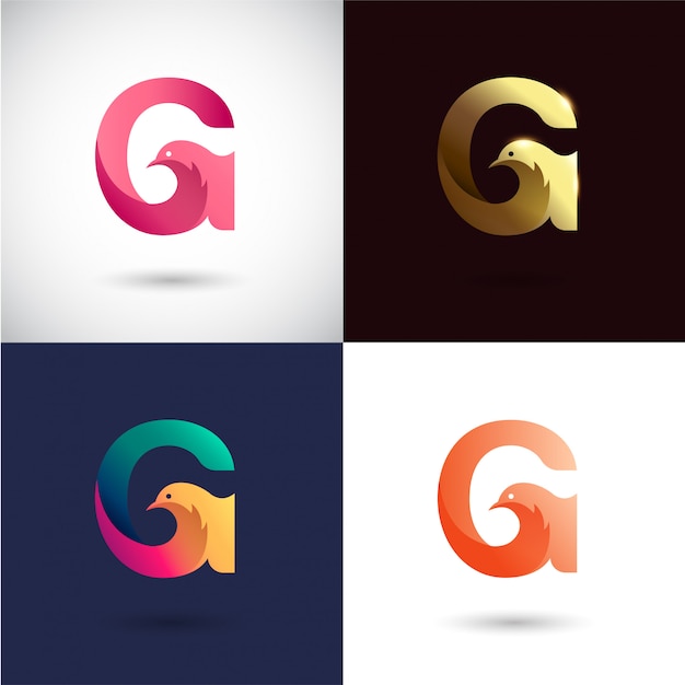 Design de logotipo criativo letra g