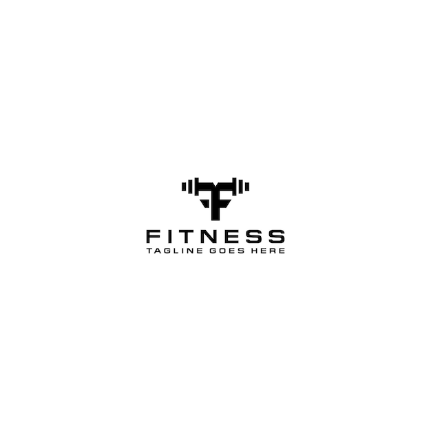 Design de logotipo criativo tf fitness