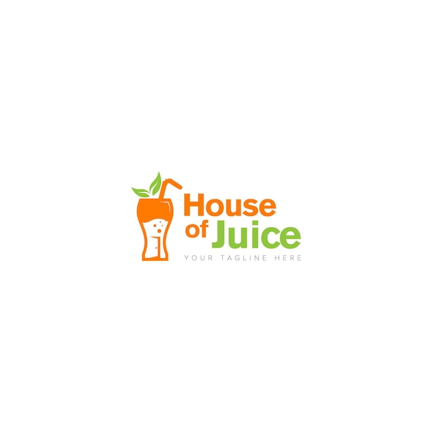 Design de Logotipo da Casa de Suco Bebendo