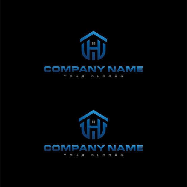 Design de logotipo da casa h