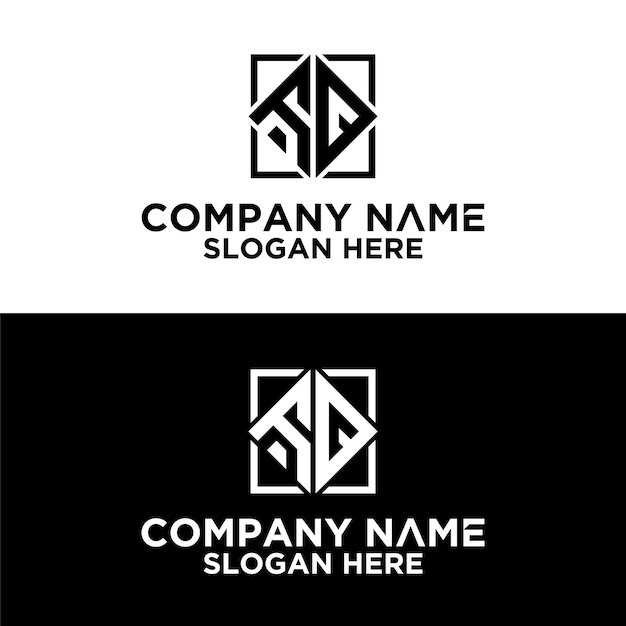 Vetor design de logotipo da coleção de monogramas premium