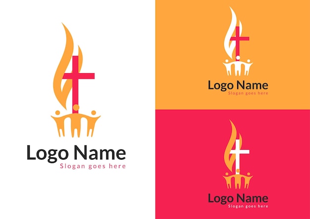 Vetor design de logotipo da comunidade religiosa