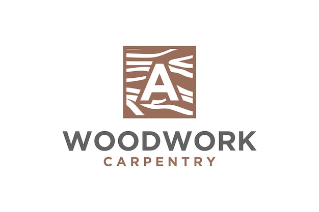 Design de logotipo da indústria capenter madeira tora de madeira prancha de madeira carpintaria faz-tudo construtor de casas de madeira