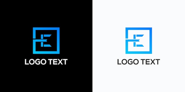 Design de logotipo da letra e vetor premium