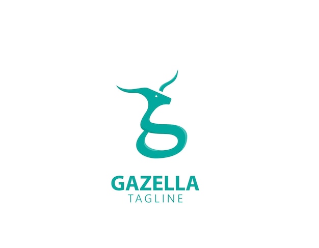 Design de logotipo da letra gazelle g