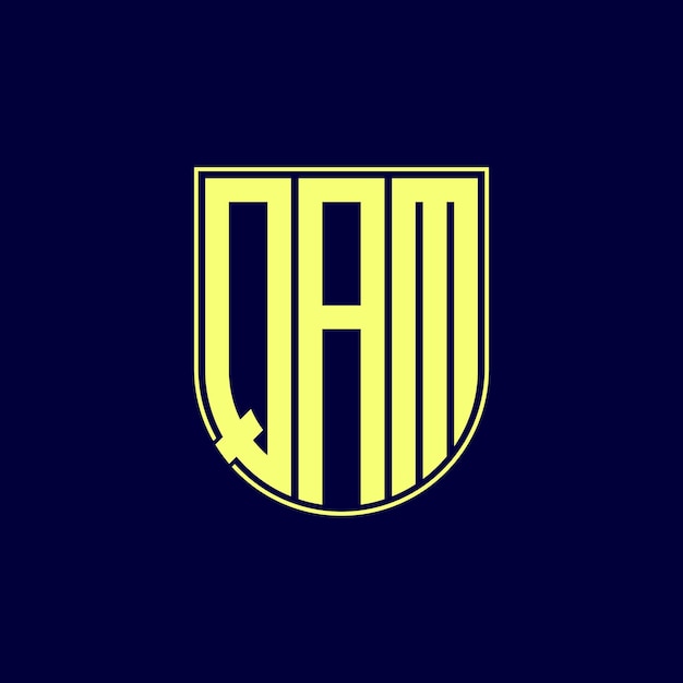 design de logotipo da letra qam