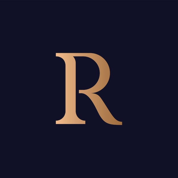 Design de logotipo da letra r modelo de logotipo símbolo criativo de vetor de logotipo r