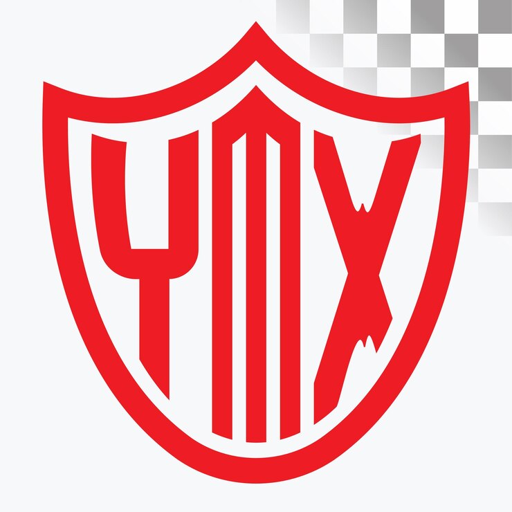 Vetor design de logotipo da letra ymx
