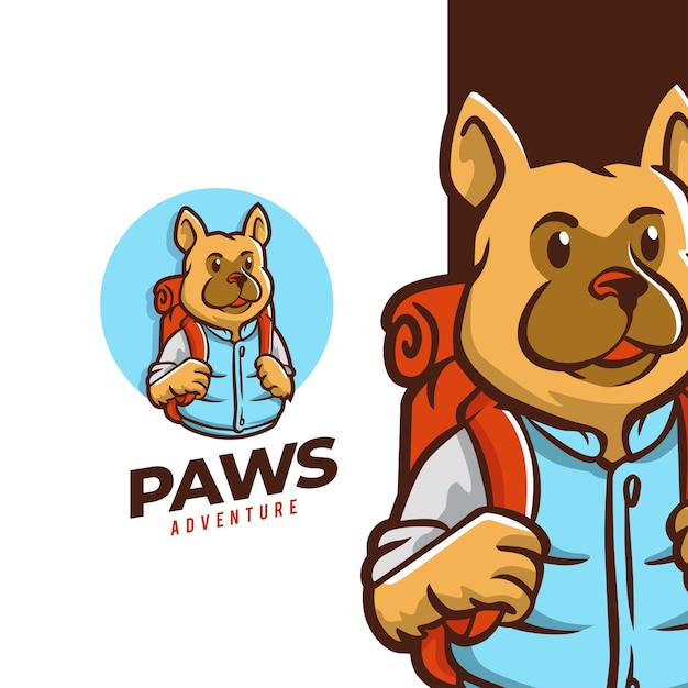 Design de logotipo da Paws Adventure