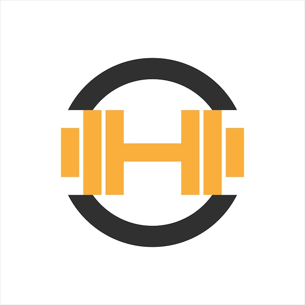 Design de logotipo de academia de ginástica e barra