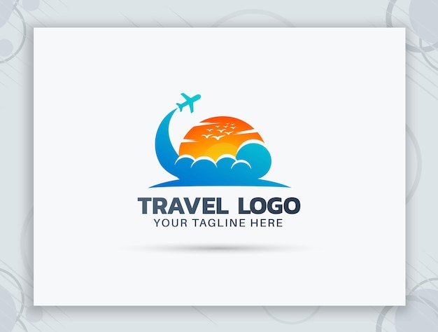 Vetor design de logotipo de agência de viagens