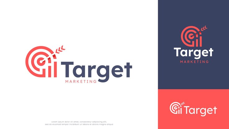 Vetor design de logotipo de alvo bullseye