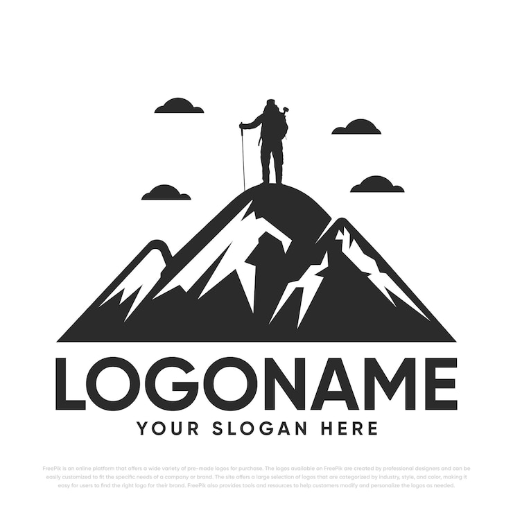 Vetor design de logotipo de aventura ao ar livre