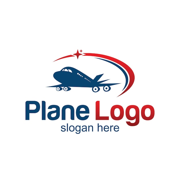 Design de logotipo de avião de viagem