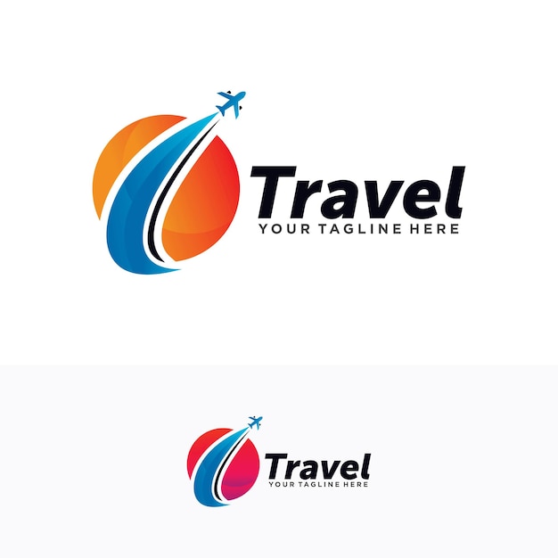 Design de logotipo de avião de viagem