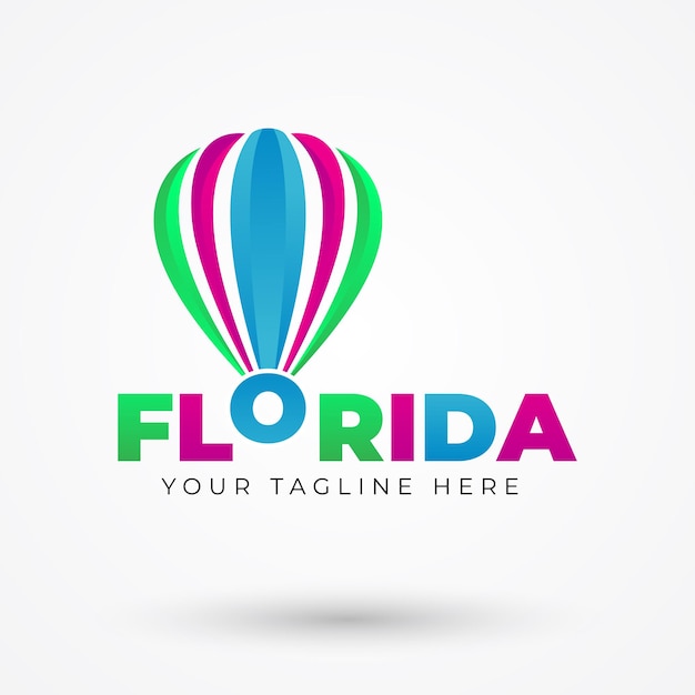 Vetor design de logotipo de balão da flórida