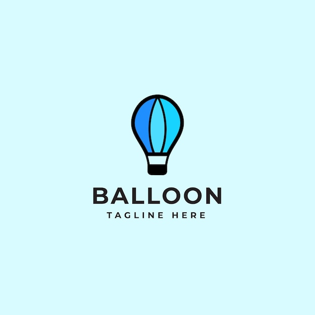 Vetor design de logotipo de balão de ar quente