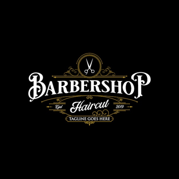 Design de logotipo de barbearia.