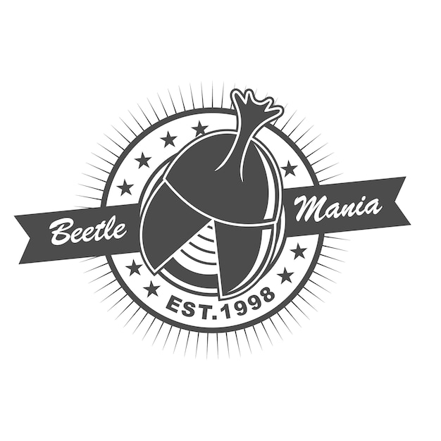 Design de logotipo de besouro mania