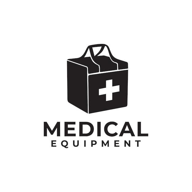 Design de logotipo de bolsa de kit médico