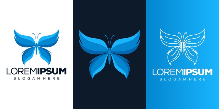 design de logotipo de borboleta