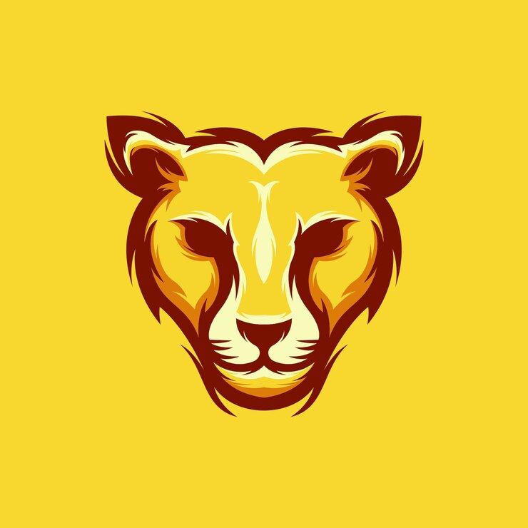 Vetor design de logotipo de cabeça de chita