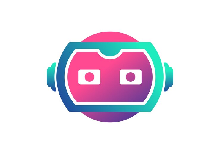 Vetor design de logotipo de cabeça de robô futurista para tecnologia de ia e inovação ilustração vetorial simboliza