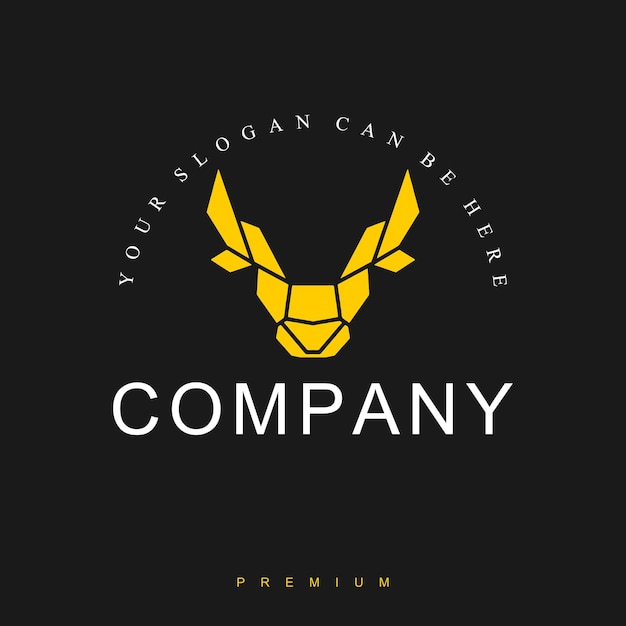 Design de logotipo de cabeça de touro