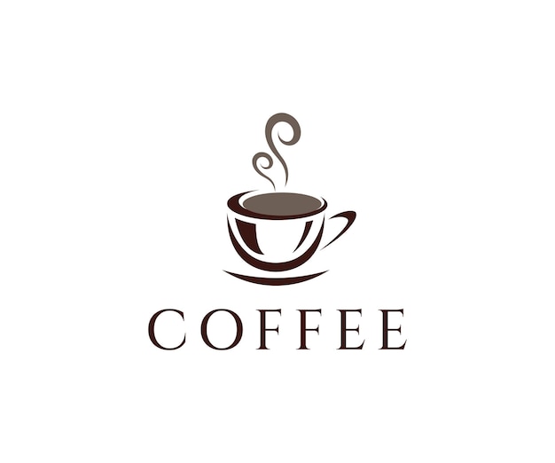 Design de logotipo de café e chá