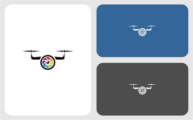 Design de logotipo de câmera de drone