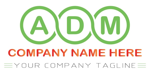 Vetor design de logotipo de carta adm