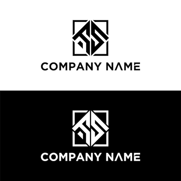 Vetor design de logotipo de carta coleção de monograma premium