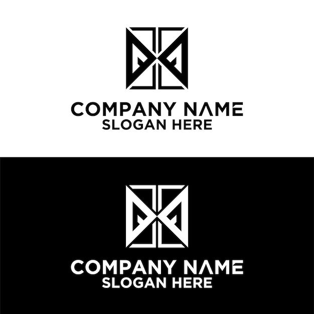 Vetor design de logotipo de carta coleção de monograma premium