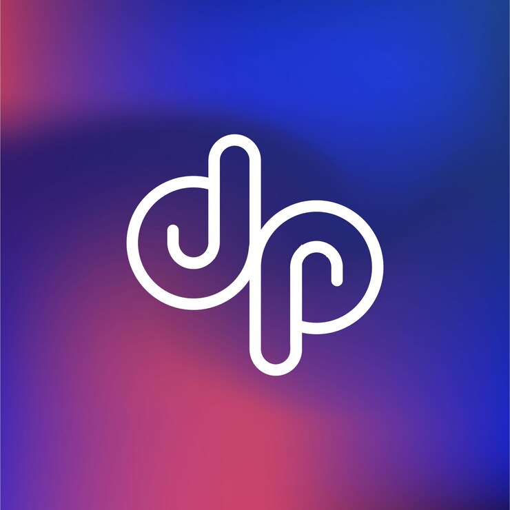 design de logotipo de carta dp
