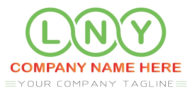 Vetor design de logotipo de carta lny