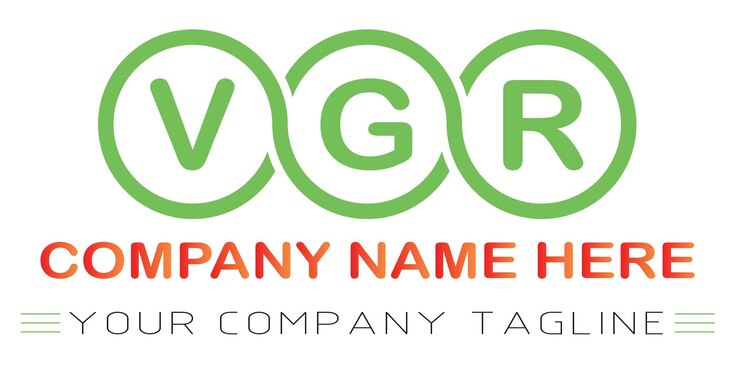 Vetor design de logotipo de carta vgr