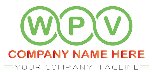 Vetor design de logotipo de carta wpv