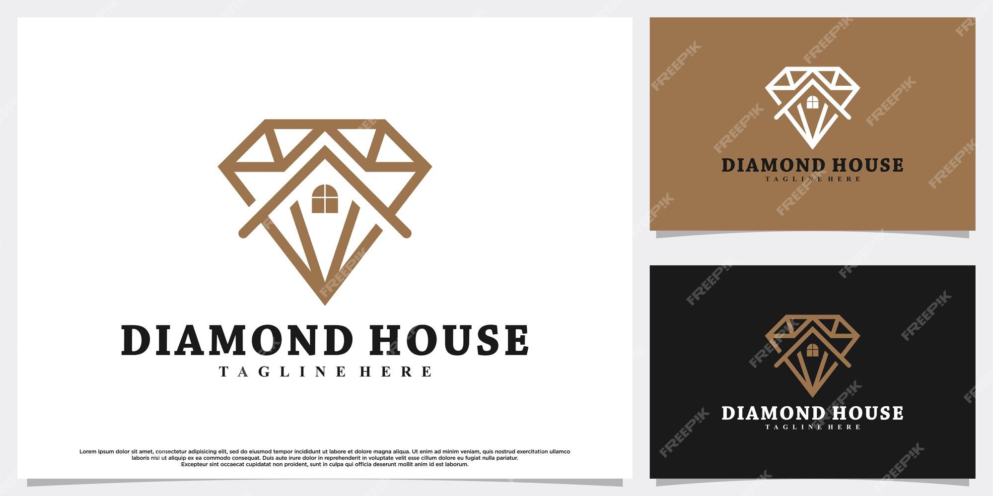 Logotipo de diamante criativo com o conceito de logotipo de