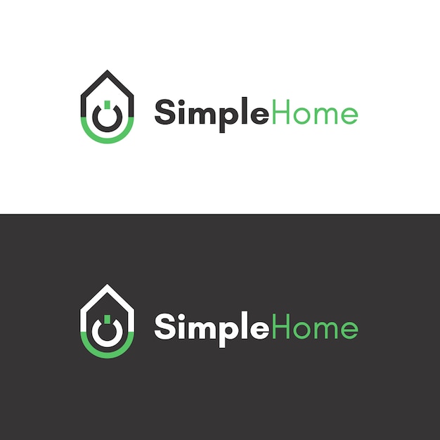 Vetor design de logotipo de casa simples