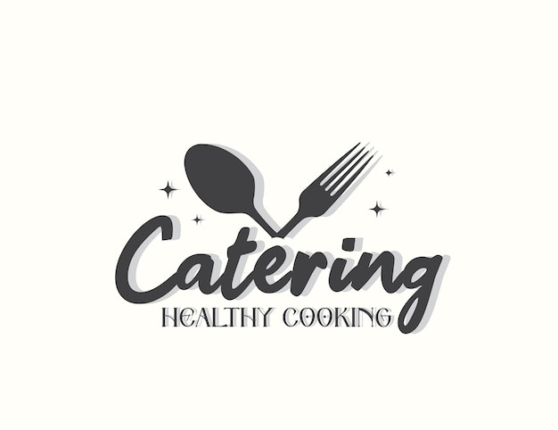 Vetor design de logotipo de catering