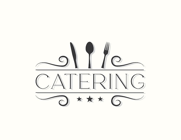 Vetor design de logotipo de catering