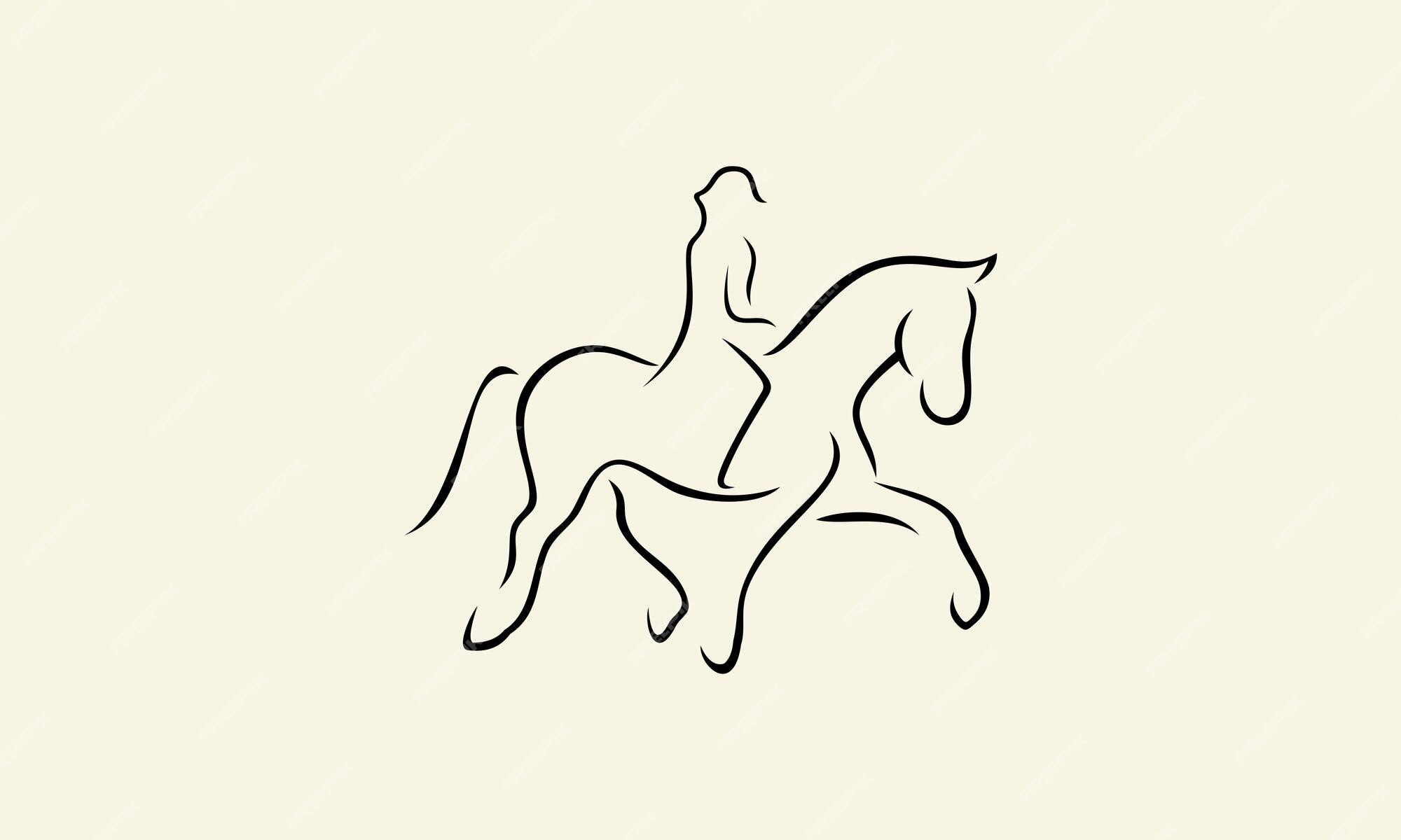 Arte Curiosa Da Linha De Cavalo Ilustração do Vetor - Ilustração de  logotipo, branco: 252242372